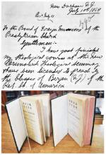 언더우드가 자신을 한국 선교사로 파송해 달라고 북장로교 해외선교부에 보낸 1884년 7월 10일자 편지. 언더우드가 한국 도착 5년 만인 1890년 출간한 '한영문법' 책과 '한영사전'으로 뉴브룬스위크신학교 도서관 고문서실에 보관돼있다(위 사진부터). 필라델피아장로교 고문서실, 뉴브룬스위크신학교 도서관 고문서실 제공